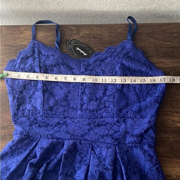 Atnlewhi Spaghetti Strap V Neck Sleeveless Evening A Line Lace Dress Cocktail - Picture 10 of 11